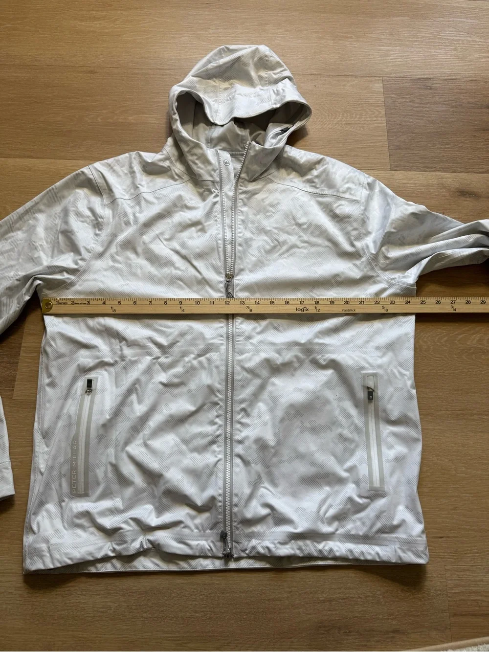 Peter Millar White Hooded Windbreaker Jacket - Picture 5 of 11